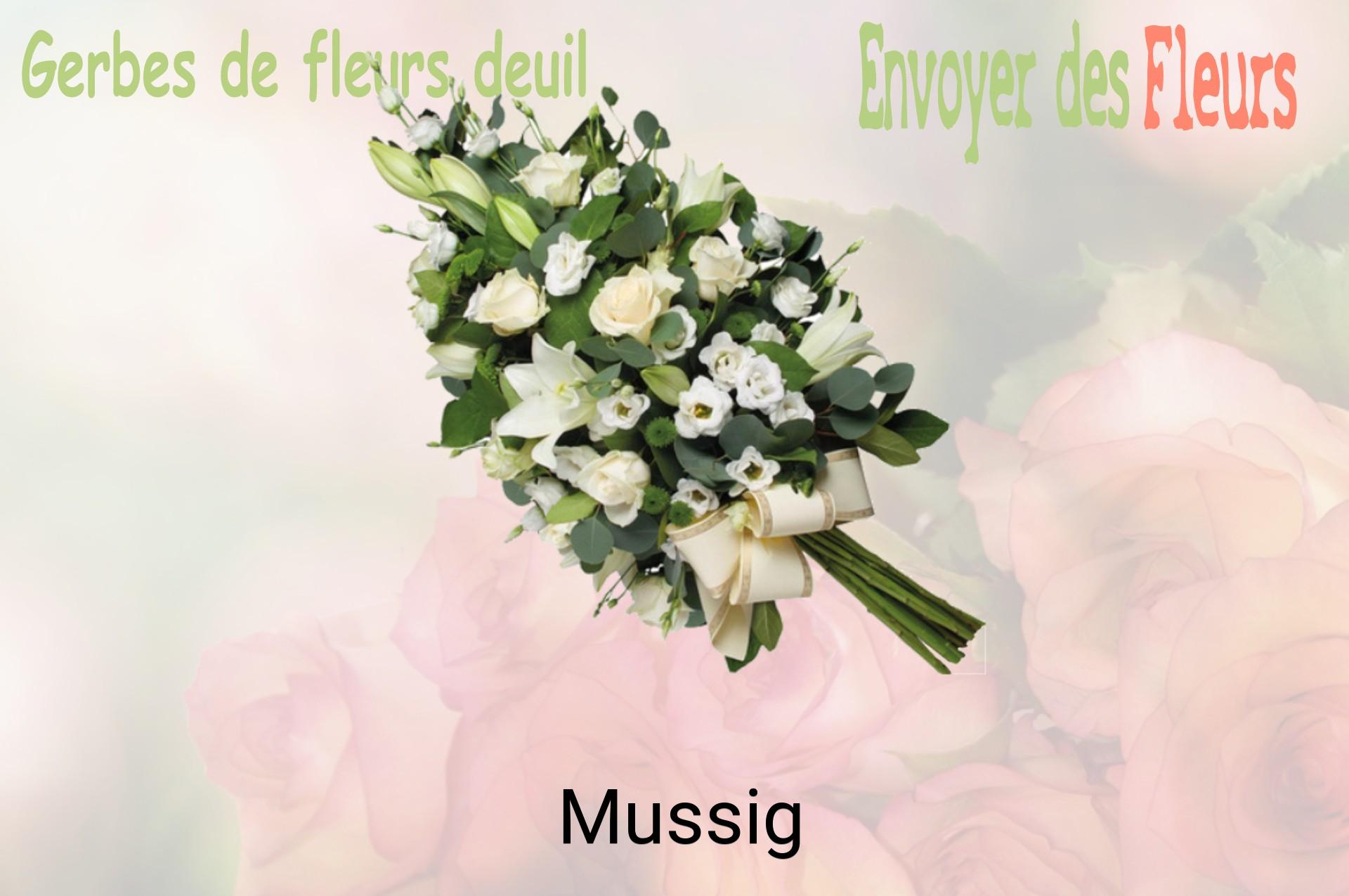Gerbe de fleurs de deuil livrée à Mussig